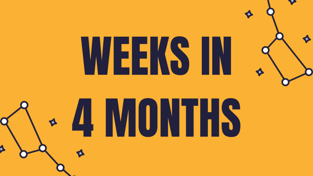 4 months is how many weeks