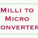 Milli to Micr Converter
