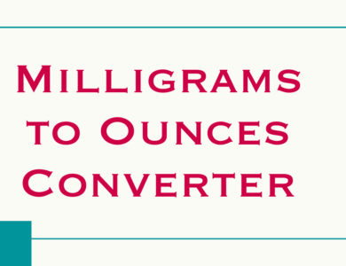 Milligrams to Ounces Converter